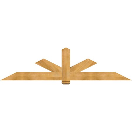 Ekena Millwork Kennewick Rough Sawn Timber Gable Bracket, Western Red Cedar, 96"W x 24"H x 6"D x 6"F, 6/12 Pitch GBW096X24X0606KEN00RWR